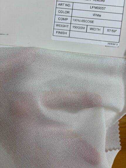 LFN69057 White Viscose Textured Jacquard Knit fabric