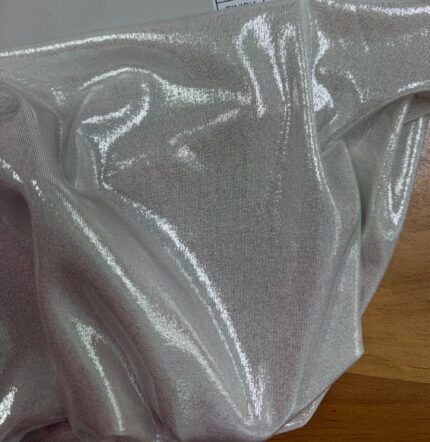 LFN69054 Silver Silver Foil Stretch Knit fabric