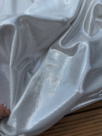LFN69054-Silver Foil Stretch Knit